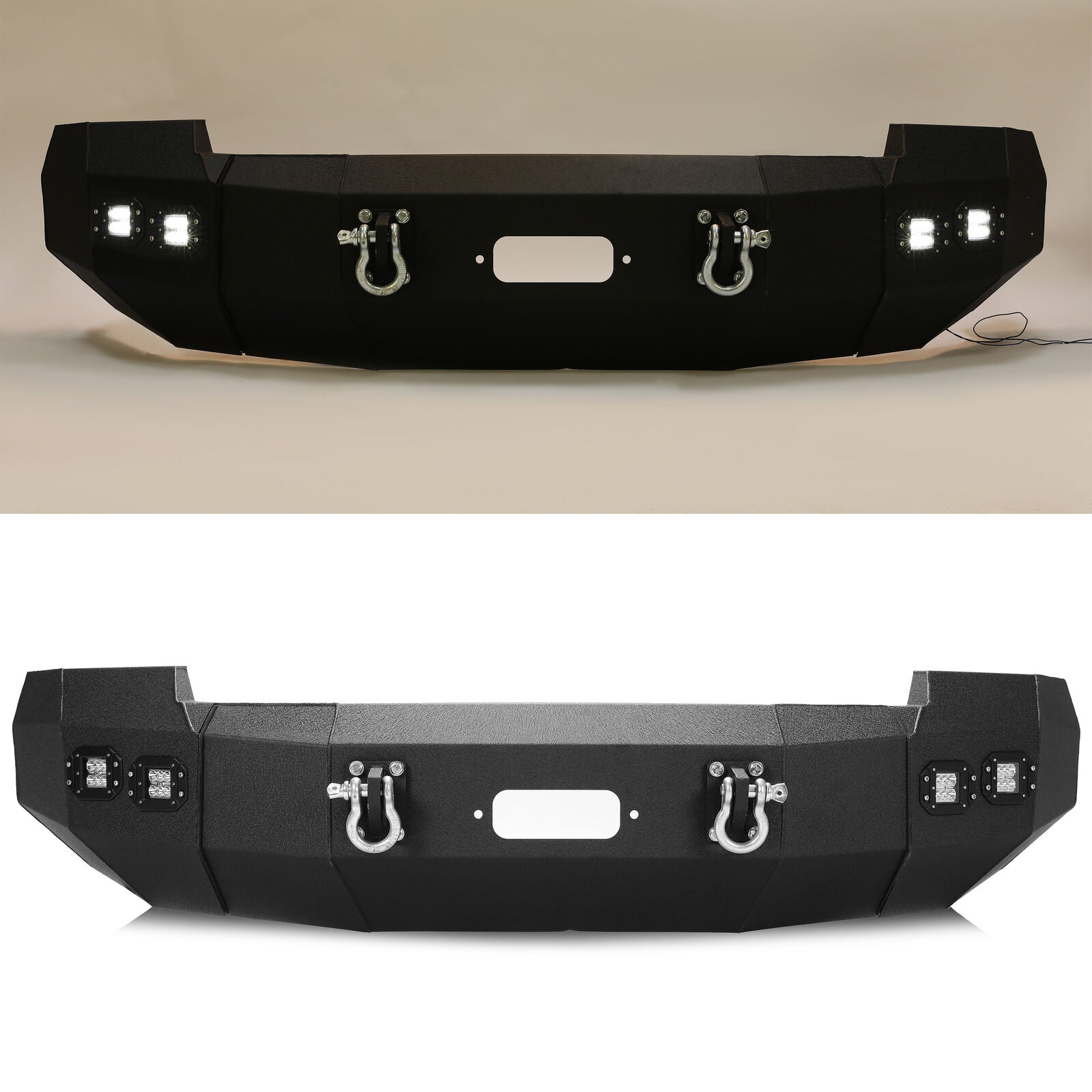 MR.GOP-For 2014-2015 Chevy Chevrolet Silverado 1500 Front Bumper Steel Winch Plate