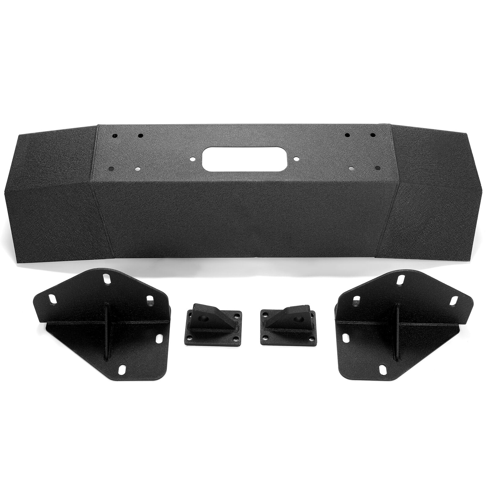 MR.GOP-For 2014-2015 Chevy Chevrolet Silverado 1500 Front Bumper Steel Winch Plate