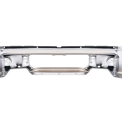 MR.GOP-Front Silvery Steel Bumper Face Bar for Ford F150 Pickup 09-14 w/ Fog Light Hole