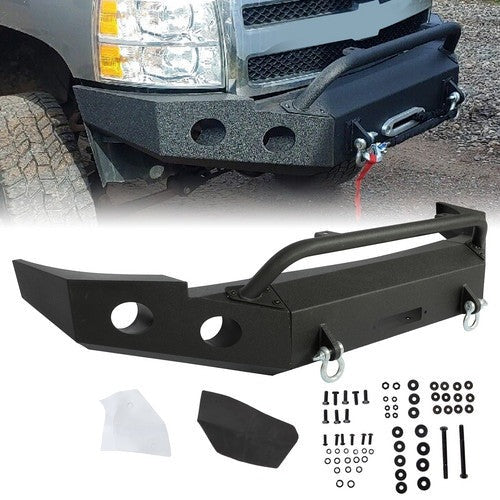 MR.GOP-Front Black Bumper For 2007-2013 Chevy Silverado 1500 Replacement 22-515-07